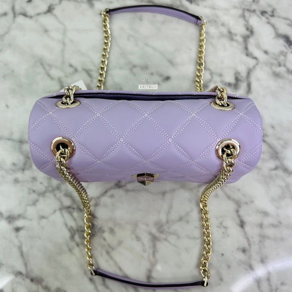 Kate Spade Natalia Small Flap Chain Shoulder Bag Crossbody In Lilac Frost - Picture 6 of 13